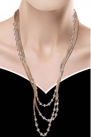 Collana color oro filo di perle finte in stile anni 30 o 40