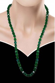 Collana di finti smeraldi verdi