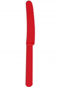 Red Party coltelli in plastica rossi 24 pezzi