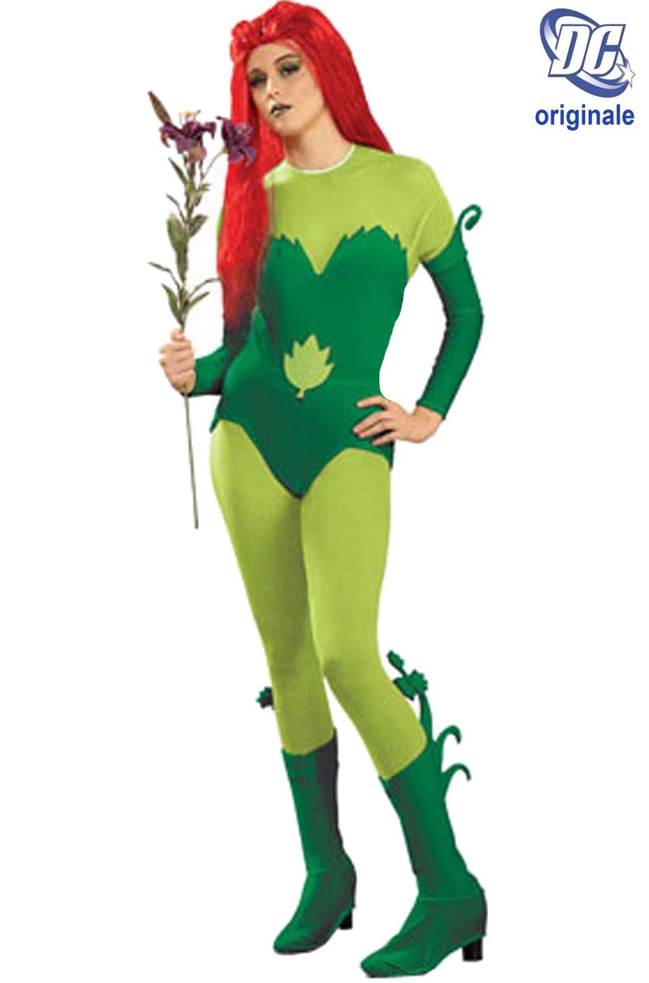 Costume di Poison Ivy originale DC Comics versione cartoon con tuta