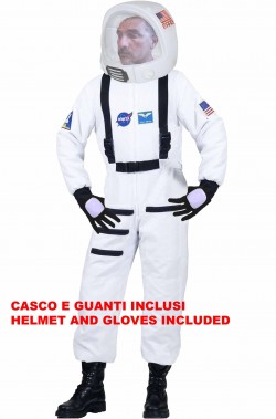 Casco da astronauta bianco per adulto
