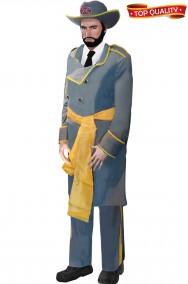 Costume da ufficiale o generale sudista americano adulto