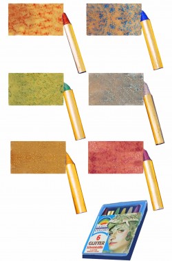 Trucco set brillantini colorati su matita di cera trasparente per makeup