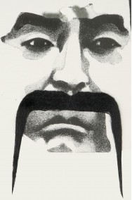 Baffi finti da cinese a punta verso il basso Fu Manchu