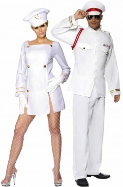 Coppia di costumi Capitano e Capitana Love Boat