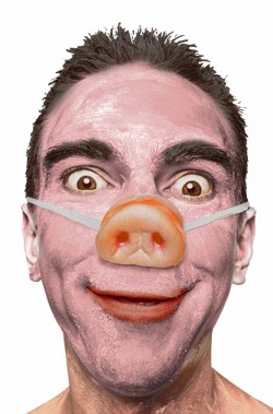 naso da maiale porcello con elastico piggy