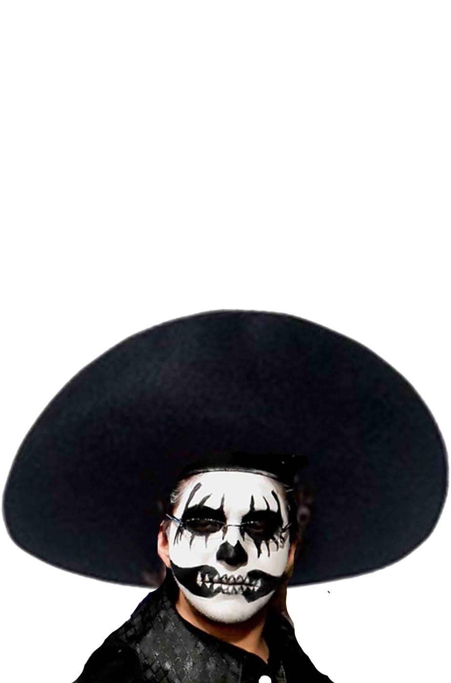 Cappello Sombrero Messicano nero grande dia de los muertos