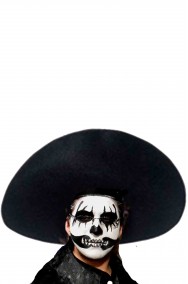Cappello Sombrero Messicano nero grande dia de los muertos