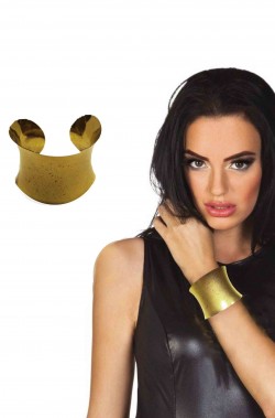 Bracciale di metallo dorato largo da romana greca egizia Cleopatra