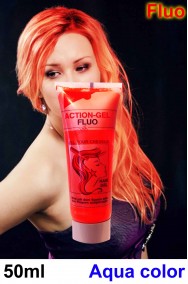 Colore per capelli rosso fluo gel teatrale