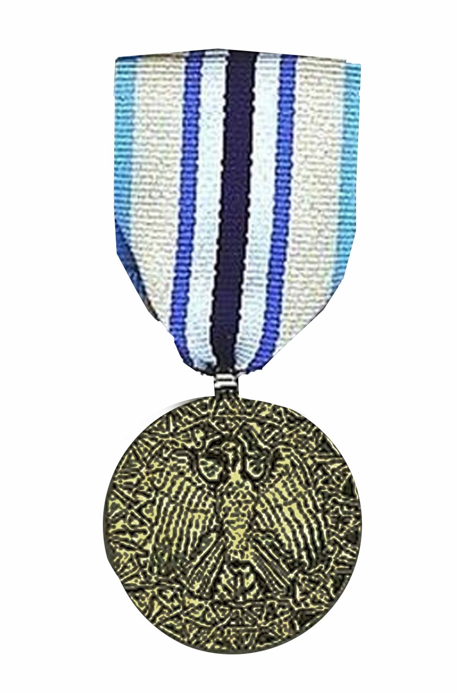 Medaglia militare ornamentale finta steampunk nastro azzurro