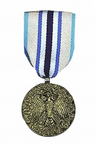 Medaglia militare ornamentale finta steampunk nastro azzurro