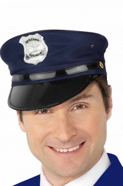 Cappello da Poliziotto Blu Special Police con stemma taglia 56-58