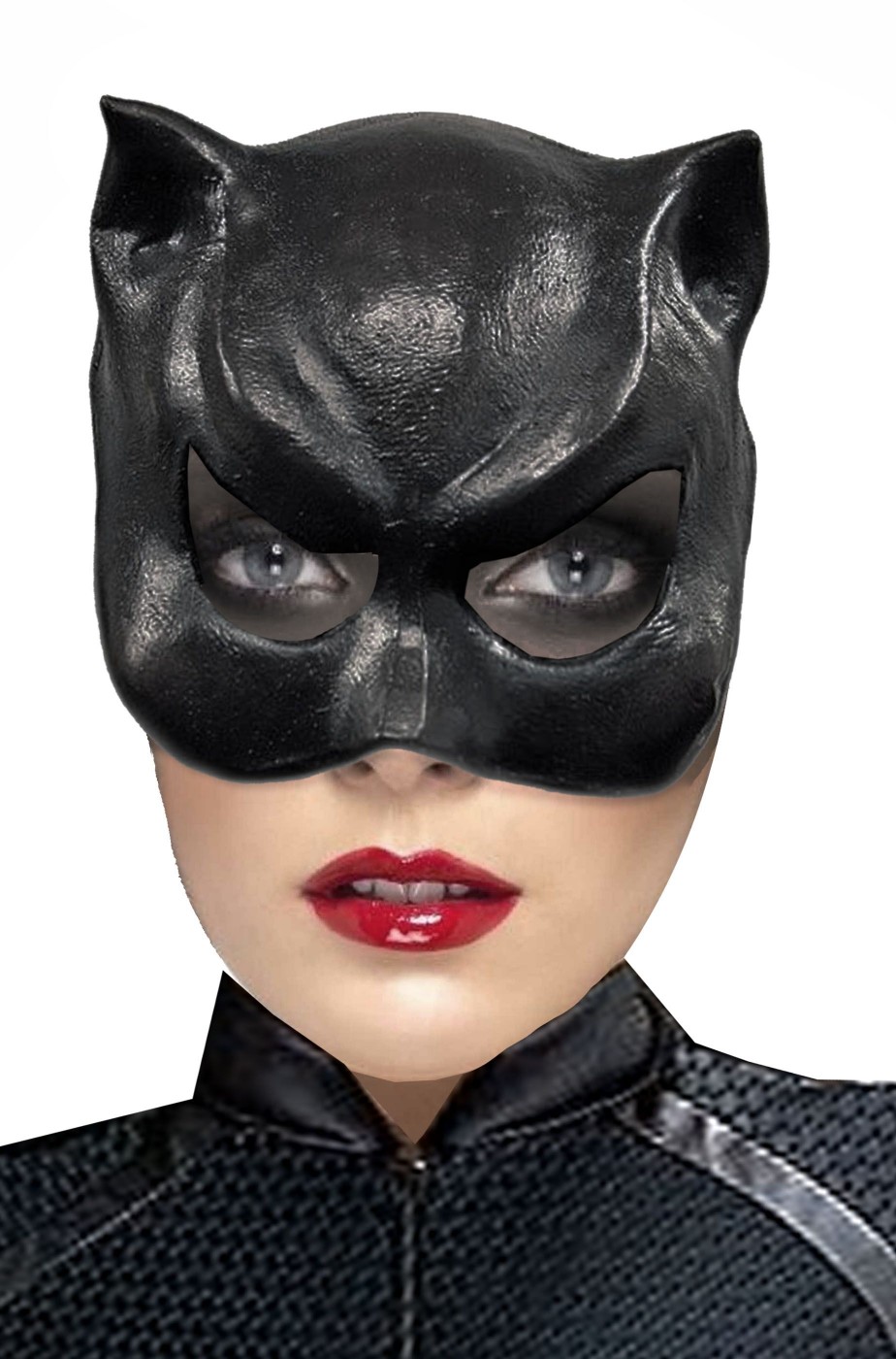 Maschera da Catwoman nera donna di di gomma di lattice bellissima