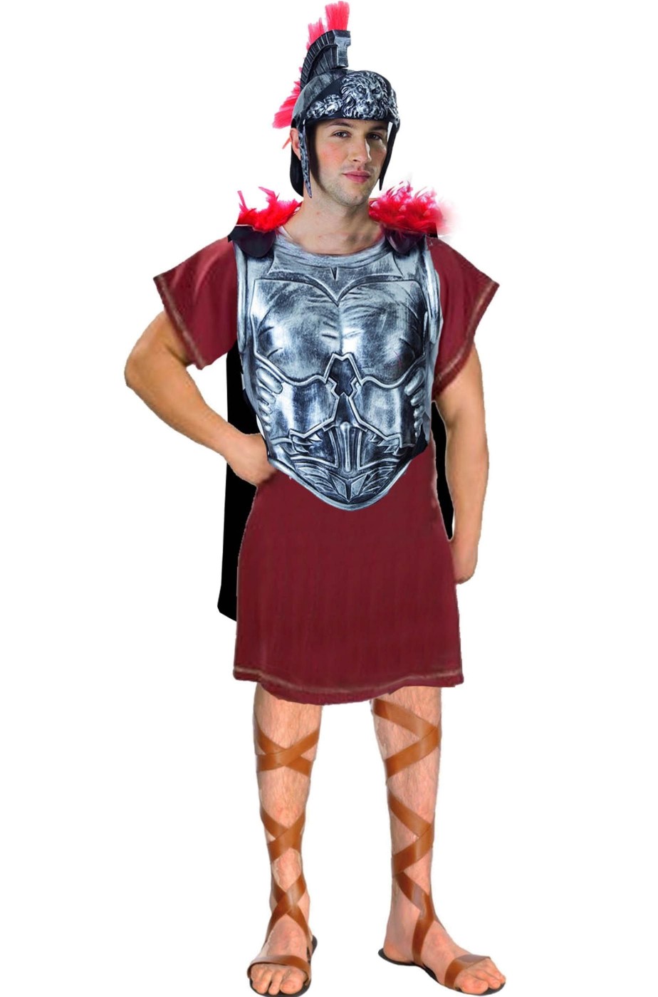Costume antico romano completo con armatura color ferro