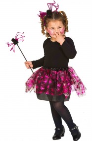 Set per costume Halloween bambina economico ragno