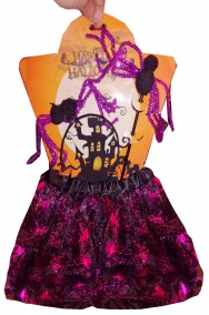 Set costume Halloween da bambina economico donna ragno