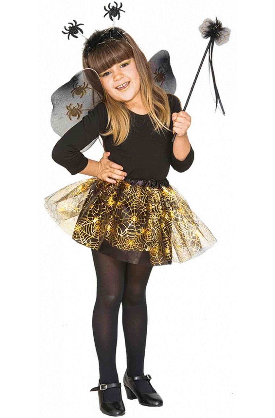 Set per costume Halloween economico bambina fata dei ragni