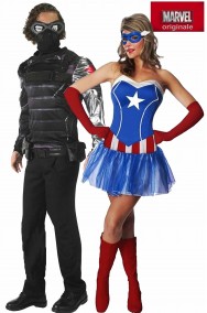 Coppia di costumi Capitan America e The Winter Soldier