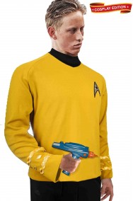 Costume Capitano J.T. Kirk Star Trek uniforme Capitano gialla con phaser