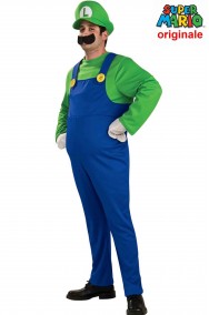 Costume carnevale adulto Super Luigi Deluxe supermario bros