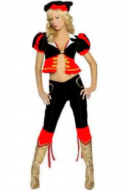 Costume donna Torera rossa e nera