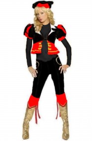 Costume carnevale donna Torera rossa e nera