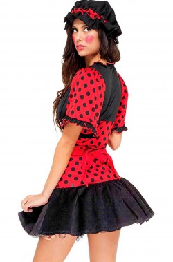 Vestito di carnevale adulta bambola di pezza rossa o coccinella