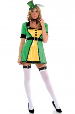Costume carnevale da donna Elfa di San Patrizio Leprecauno