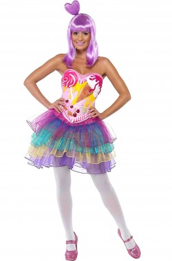 Costume di carnevale Candy Queen, la regina dei dolci Katy Perry