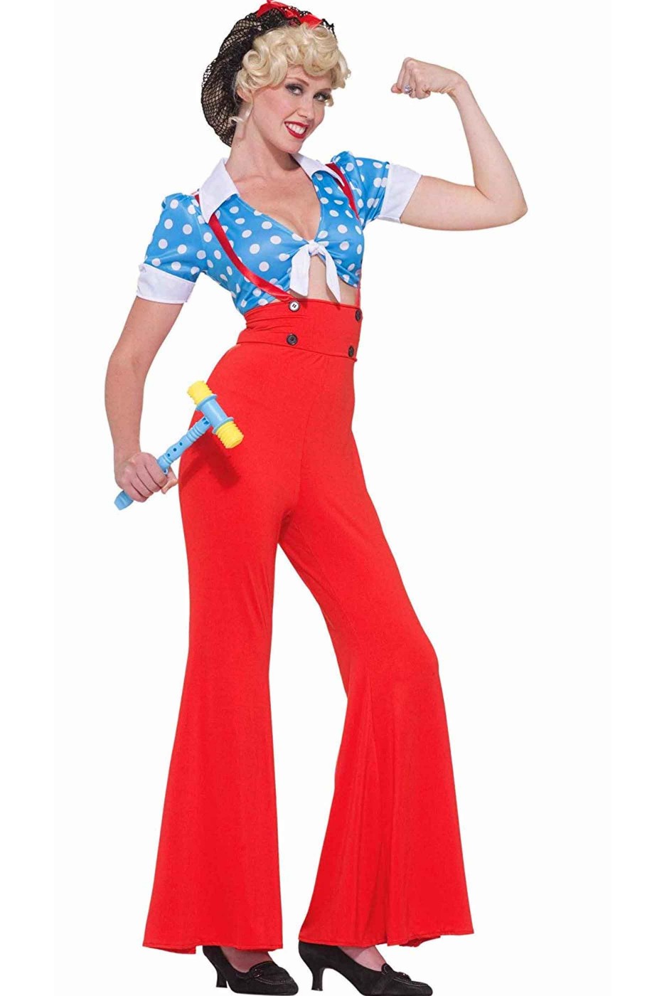 Costume carnevale donna adulta Anni 40 e 50 Rosie la Operaia Costume carnevale donna adulta Anni 40 e 50 Rosie la Operaia