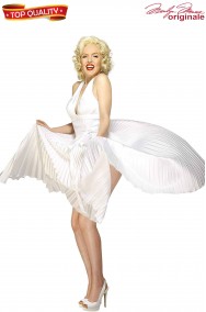 VEstito bianco con gonna plisse' replica Quando la Moglie e' in Vacanza Marilyn Monroe