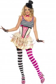 costume di carnevale da donna clown burlesque 