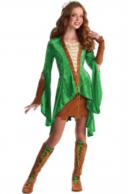 Costume cosplay medievale Lady Maid Marion o elfa verde