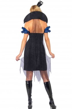 Vestito di Carnevale donna Regina Nera Grimilde strega di Biancaneve