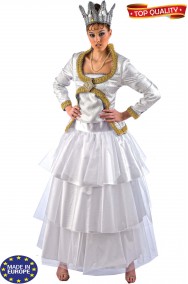 Costume di carnevale teatrale Regina Bianca Alice in Wonderland Top Quality