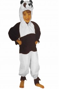 Costume di carnevale da Bambino Panda bianco e nero di pelouche