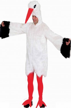 Costume di carnevale mascotte da cicogna 
