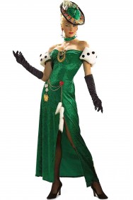 Costume di carnevale da donna Roulette croupier dea del casino