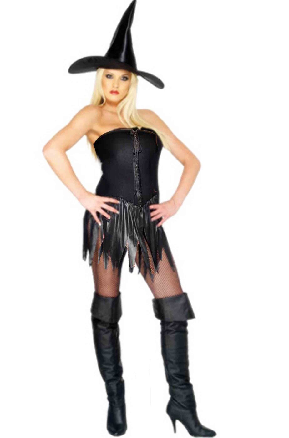 Vestito Halloween donna economico da strega nera