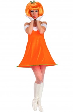 Costume carnevale halloween donna zucca sfiziosa anni 60