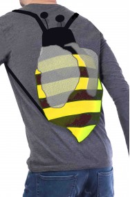 Borsa o borsetta a zainetto Ape giallo e nero