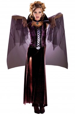Costume Halloween donna dama fattucchiera elegante vittoriana