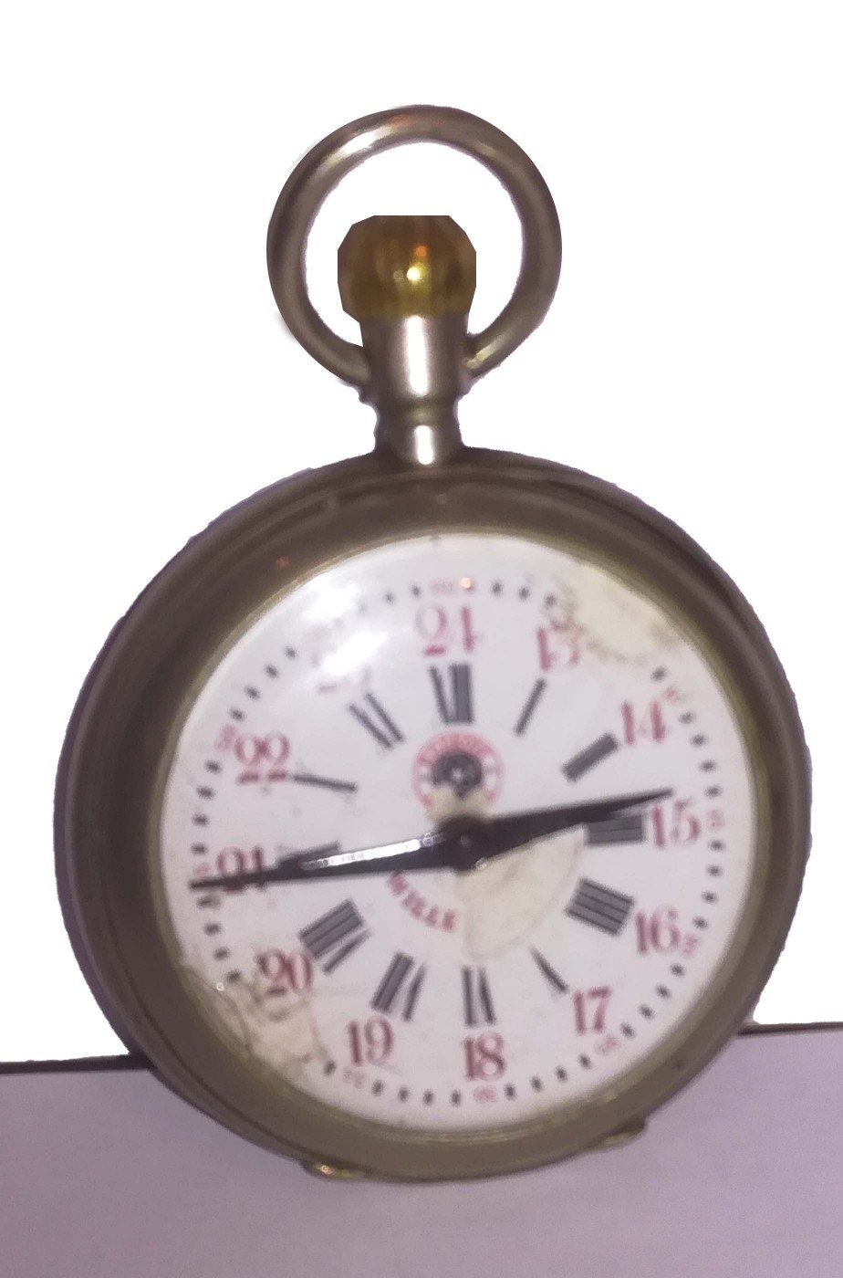 Orologio da taschino vintage stile anni 20 di metallo non funzionante oggetto di scena