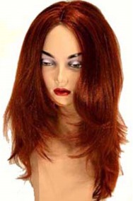 Parrucca donna lunga rosso ramato liscia