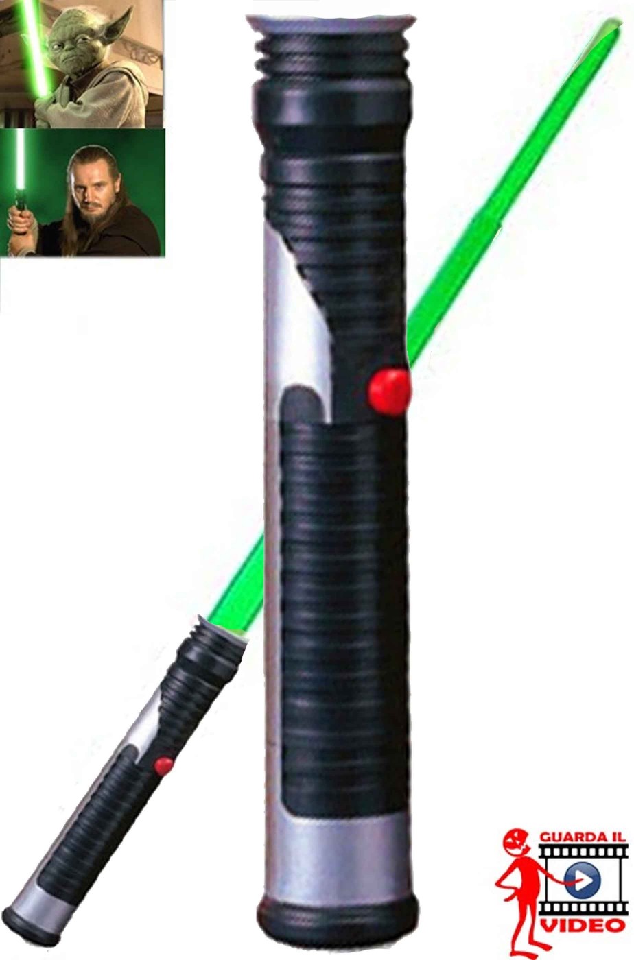 Spada Laser Jedi verde Star Wars Qui Gon Jin o Yoda
