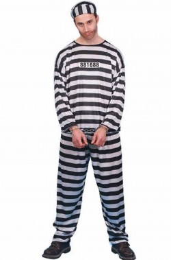 Vestito da carcerato uomo per carnevale