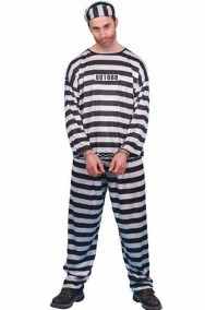 Vestito da carcerato uomo per carnevale
