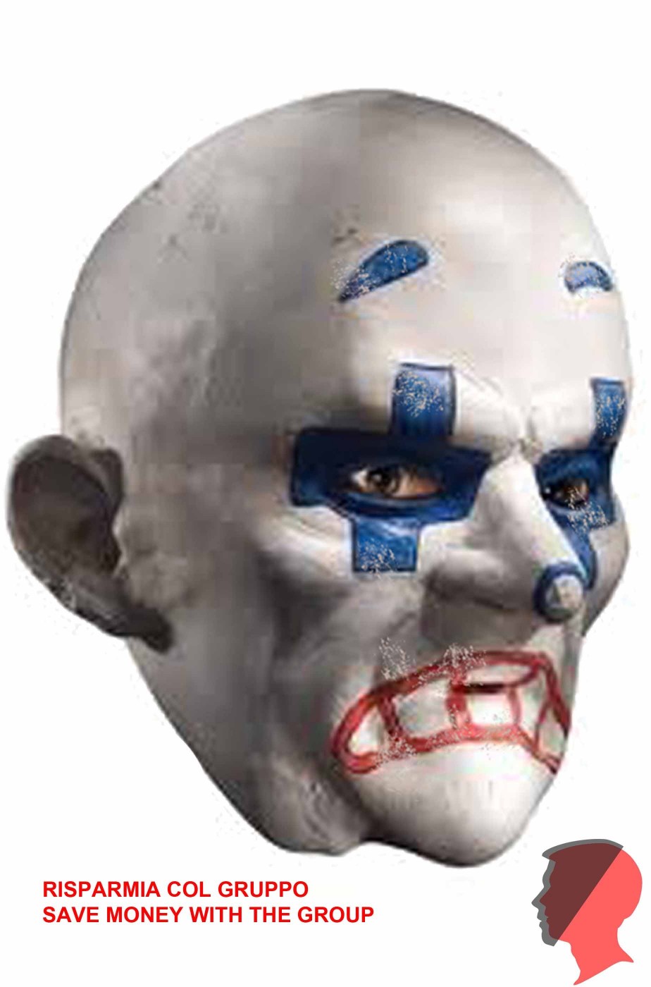 Maschera del clown del Joker della rapina alla banca Chuckles