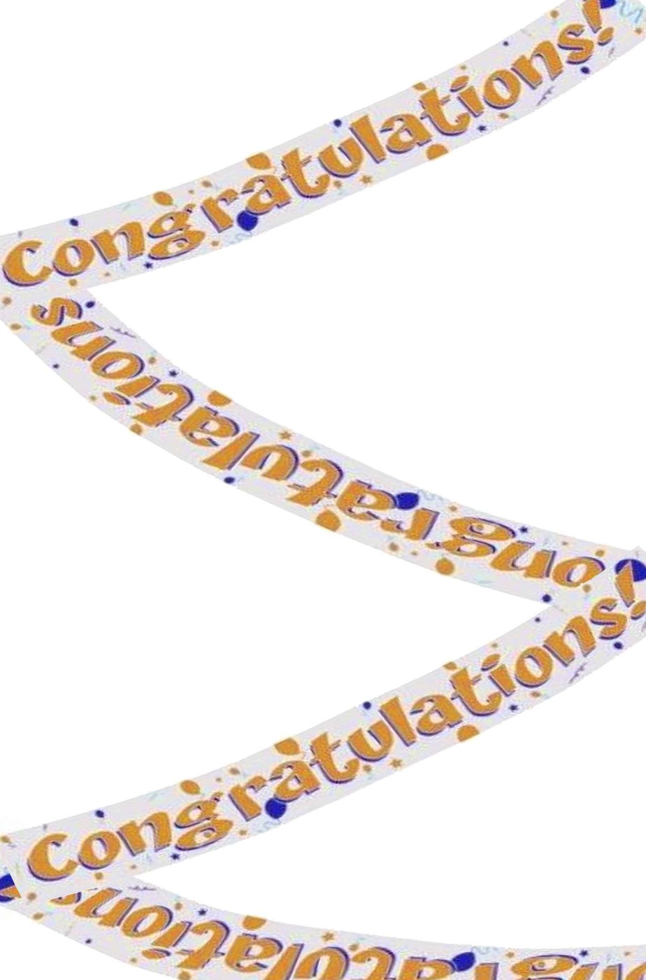 Striscione festa congratulazioni Congratulations in foil